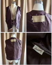 MADE IN FRANCE fringe leather vest-5176-8