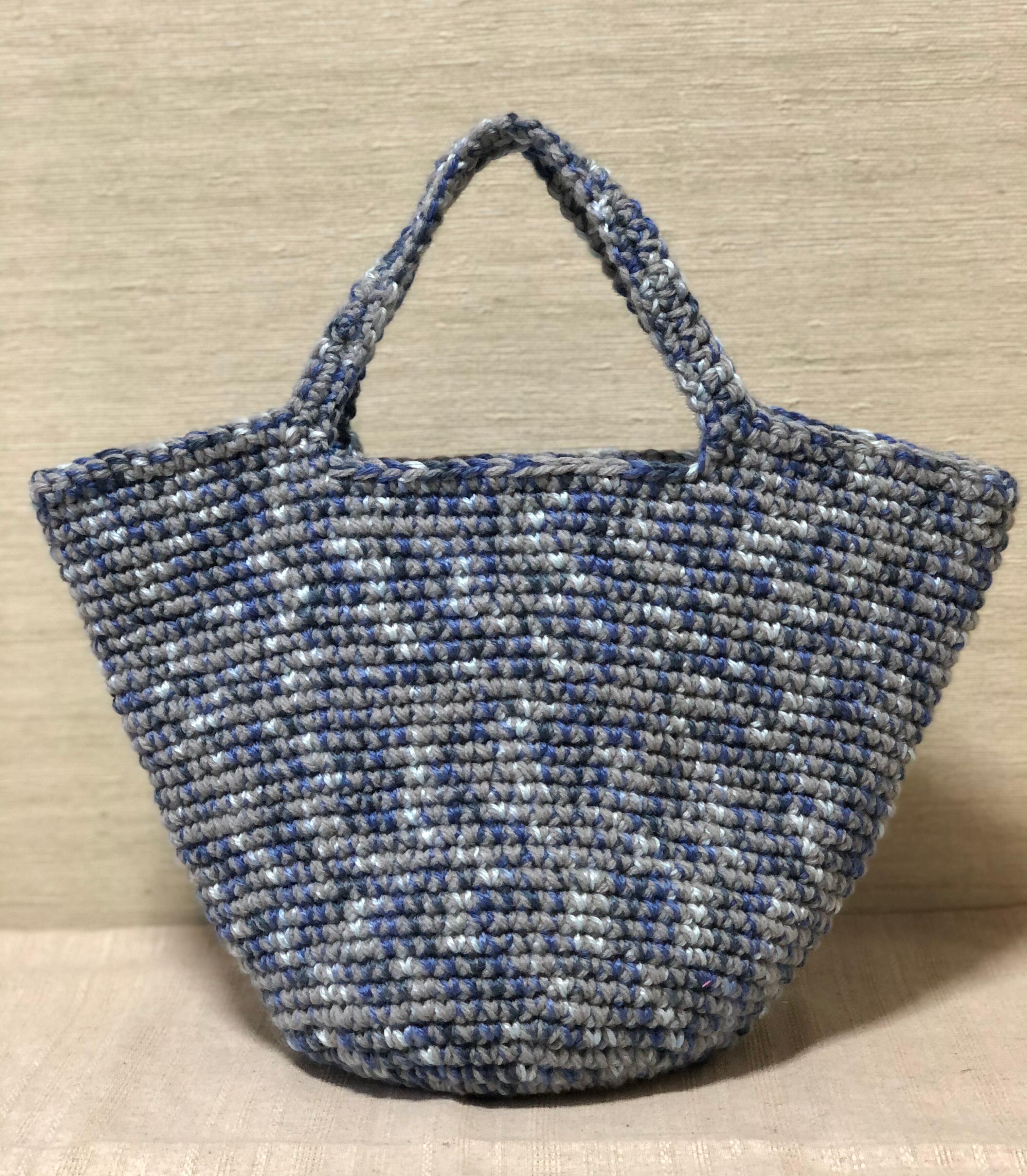 マルシェトートバッグ ブルー系 | Pocket Crochet ❃ポケット
