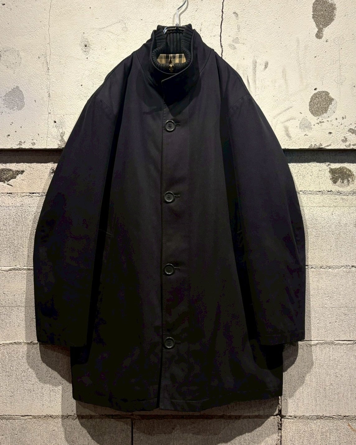 Caka otto】“Burberry” Layered Gimmick Middle Length Coat | Caka