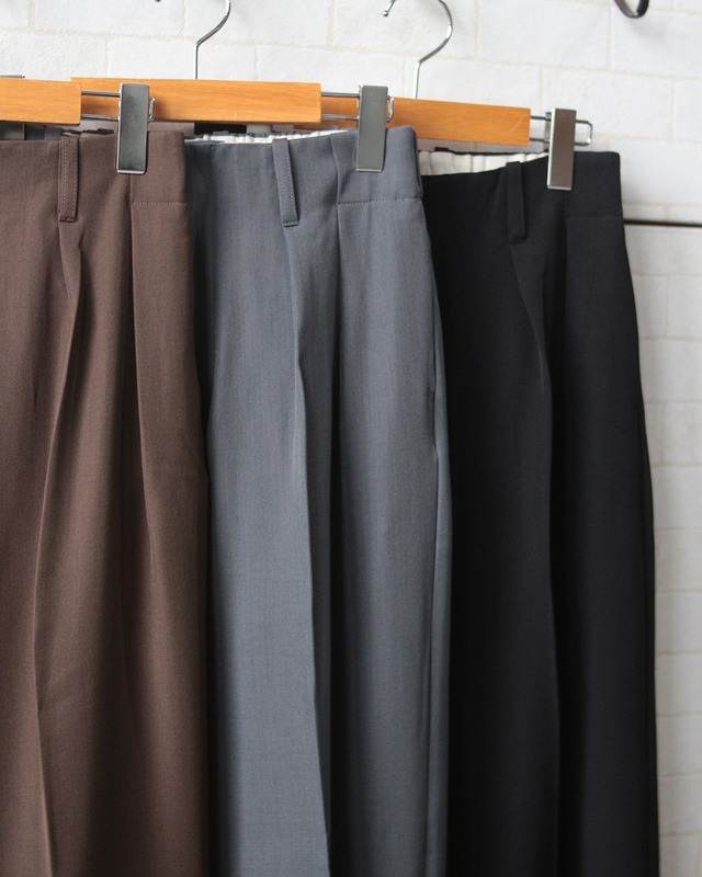 【hunch】ポリツイル タックパンツ　(250963)