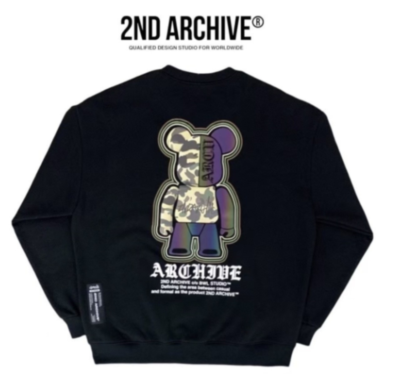 2ND037 トレーナー 迷彩ベア ユニセックス セカンドアーカイブ