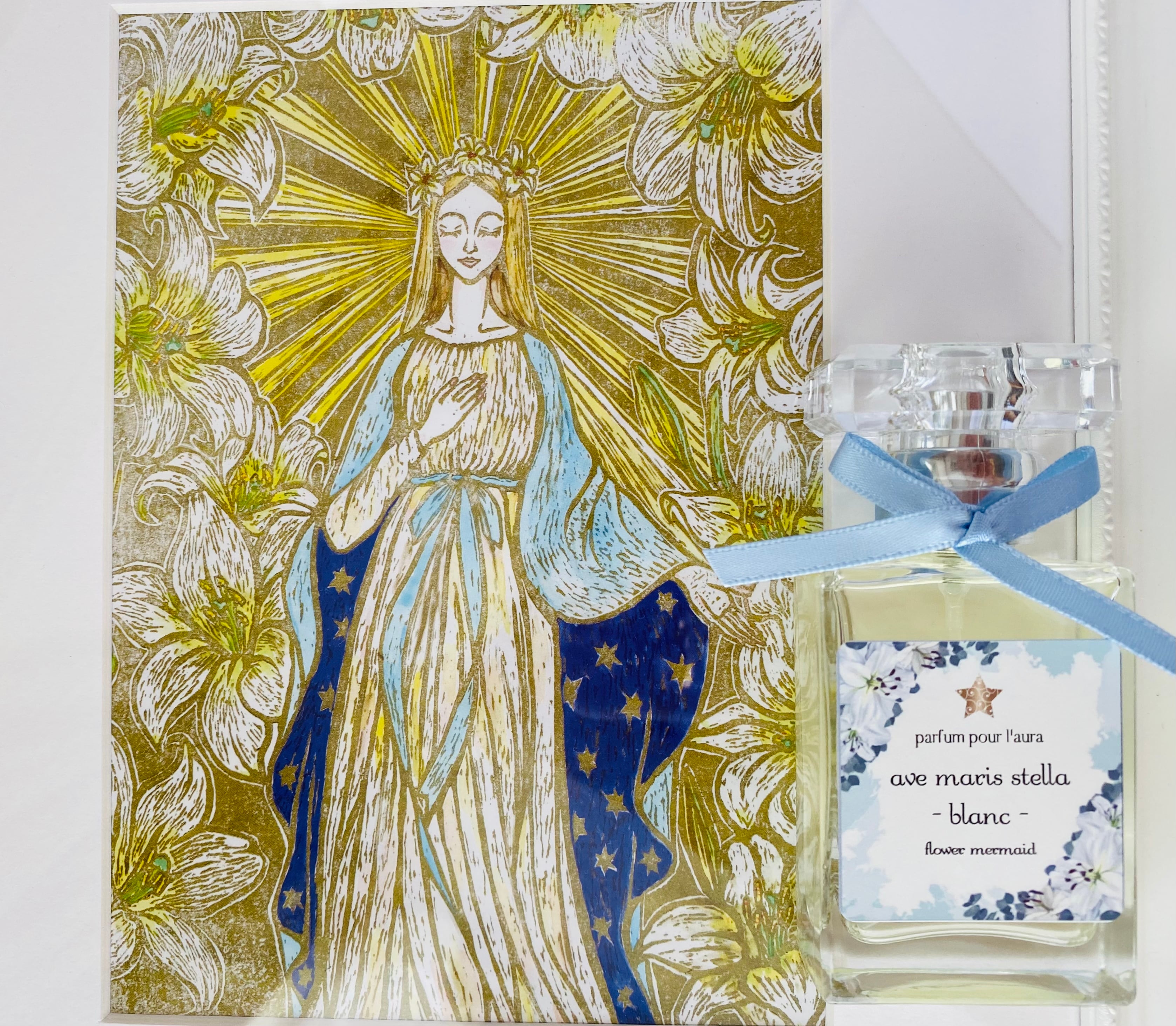 再販3本♡blanc(白)マリアの香水「ave maris stella」オーラフレグランス