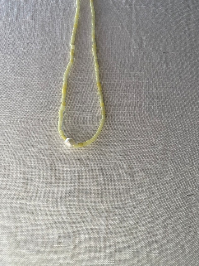 lemon veil-glass necklace