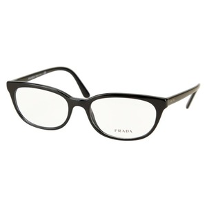 プラダ アジアンフィット ロゴ メガネ VPR13V ブラック プラスチック レディース PRADA 【中古】