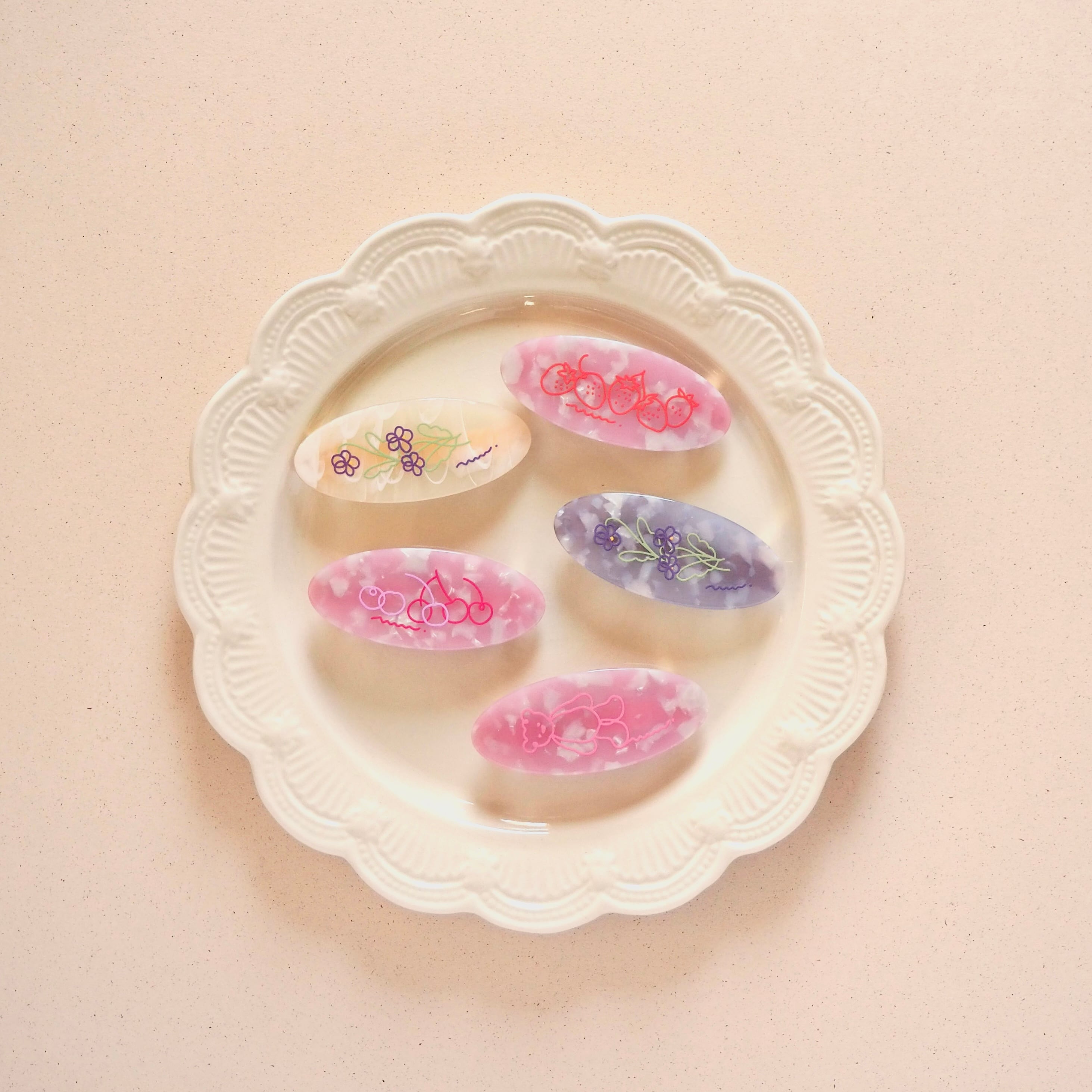 Her spring hair barrette