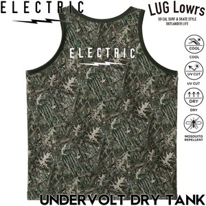 ELECTRIC エレクトリック タンクトップ メンズ ドライタンクトップ ノースリーブTシャツ UVカット 吸水速乾 接触冷感 防蚊加工 UNDERVOLT DRY TANK TREE CAMO E26ST39C 26SS 日本代理店正規品