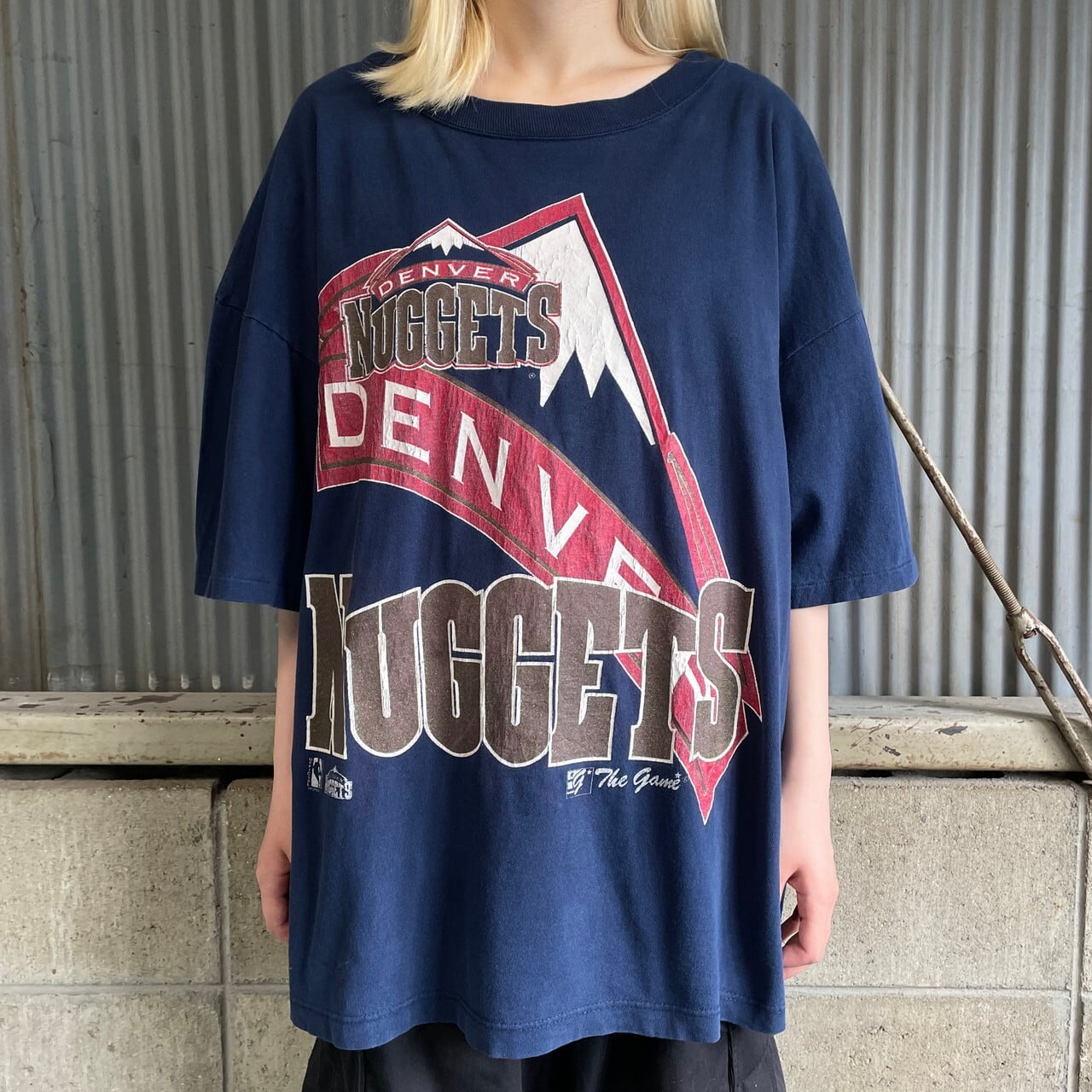 ビッグサイズ 90年代 NBA DENVER NUGGETS チームロゴ プリントTシャツ ...