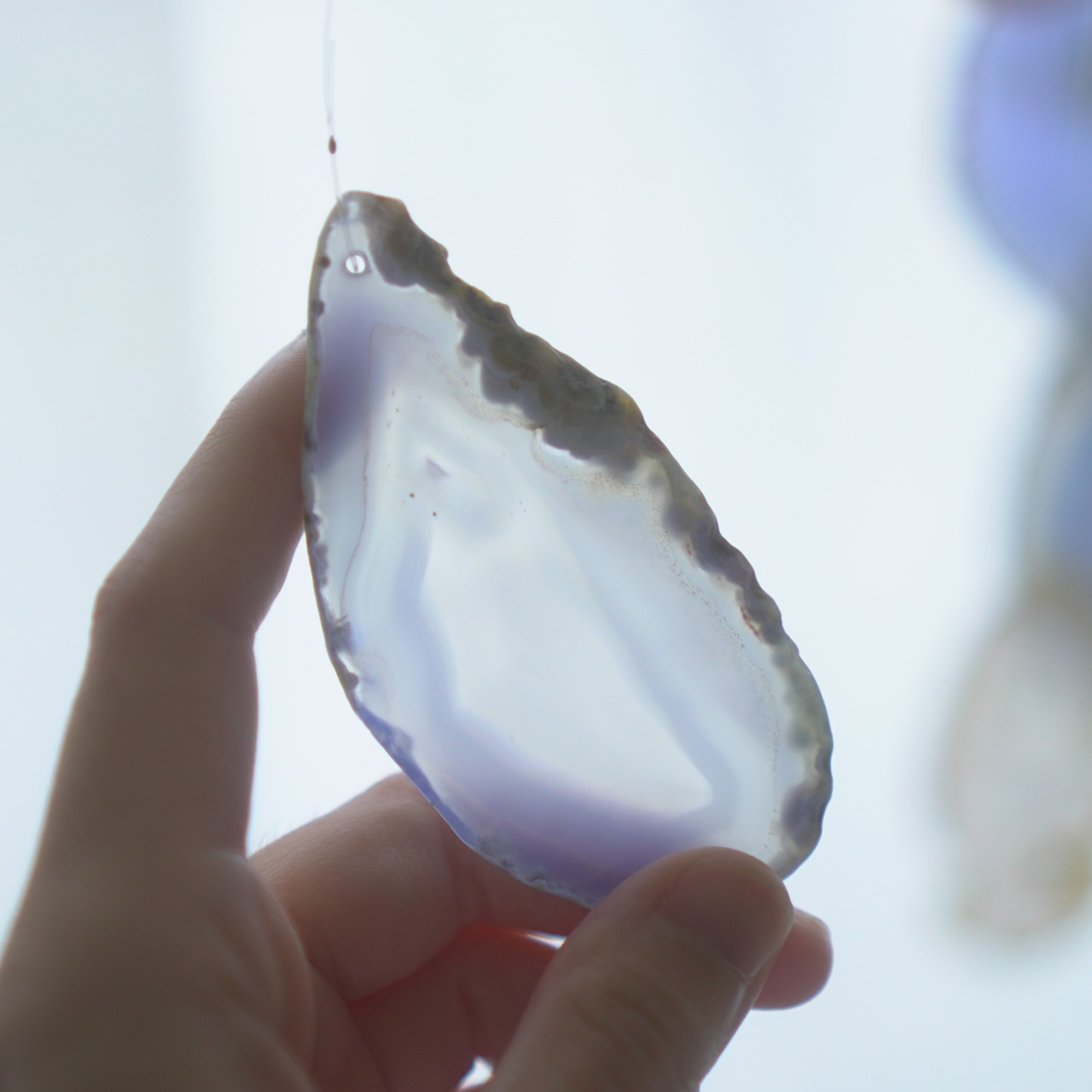 Siesta Blue - アゲートヒーリングチャイム / Agate Sun Catcher Wind Chime 010