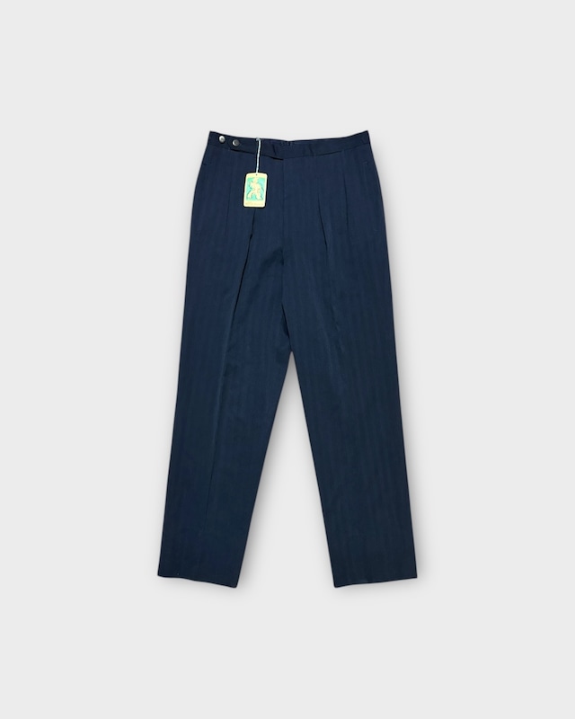 【VINTAGE】1980’s Deadstock “ABLA NAPOLI” Two Tuck Wool Beltless Slacks