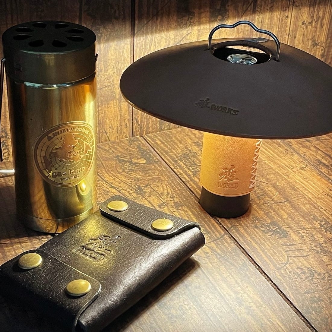 NATURAナトゥーラLEDランタンレザーシェード ノーマル | 雅WORLD WORKS