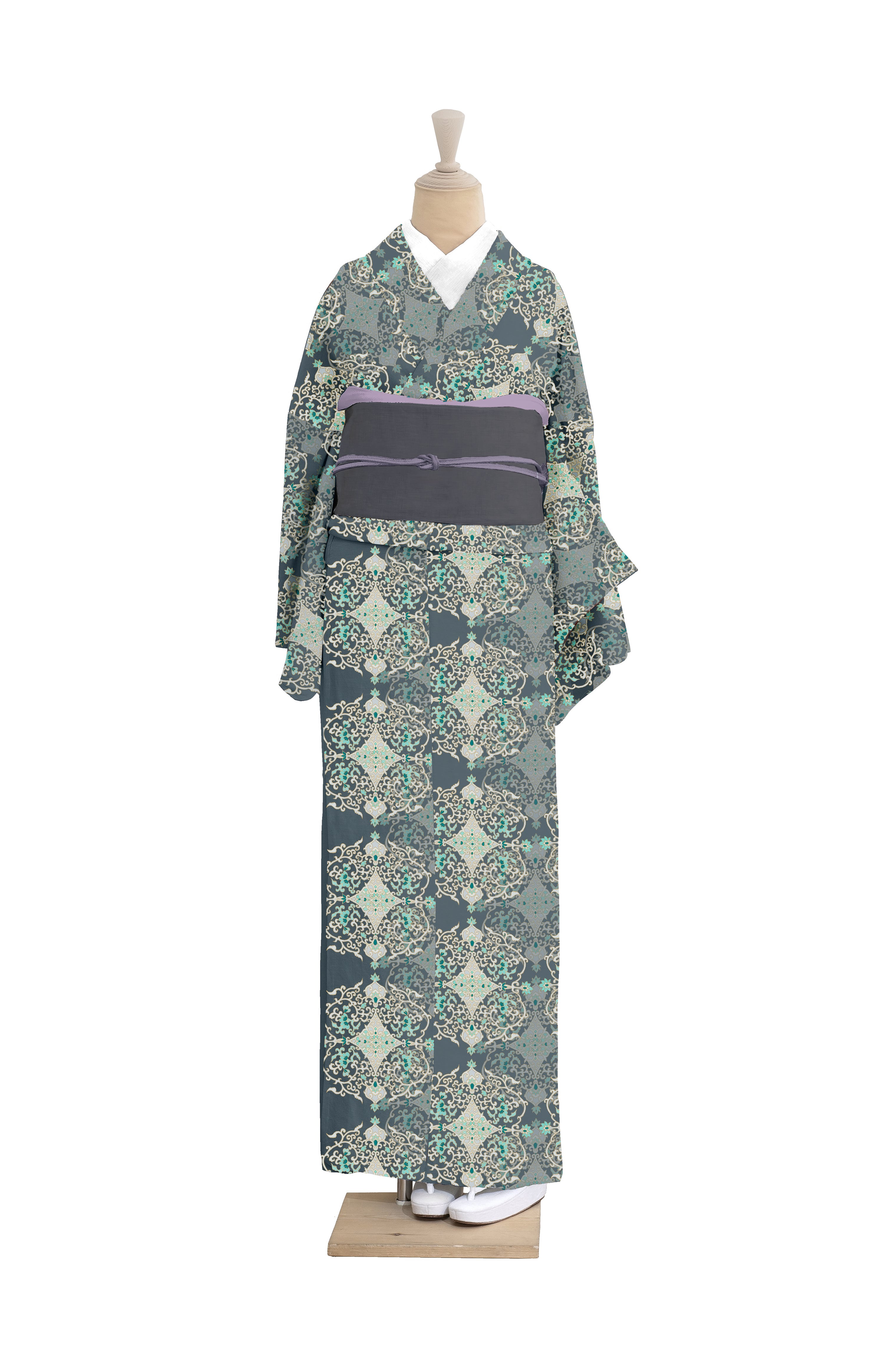 受注】some-pri 袷着物「夜桜」黒 | 染工房ユキヤオンラインショップ