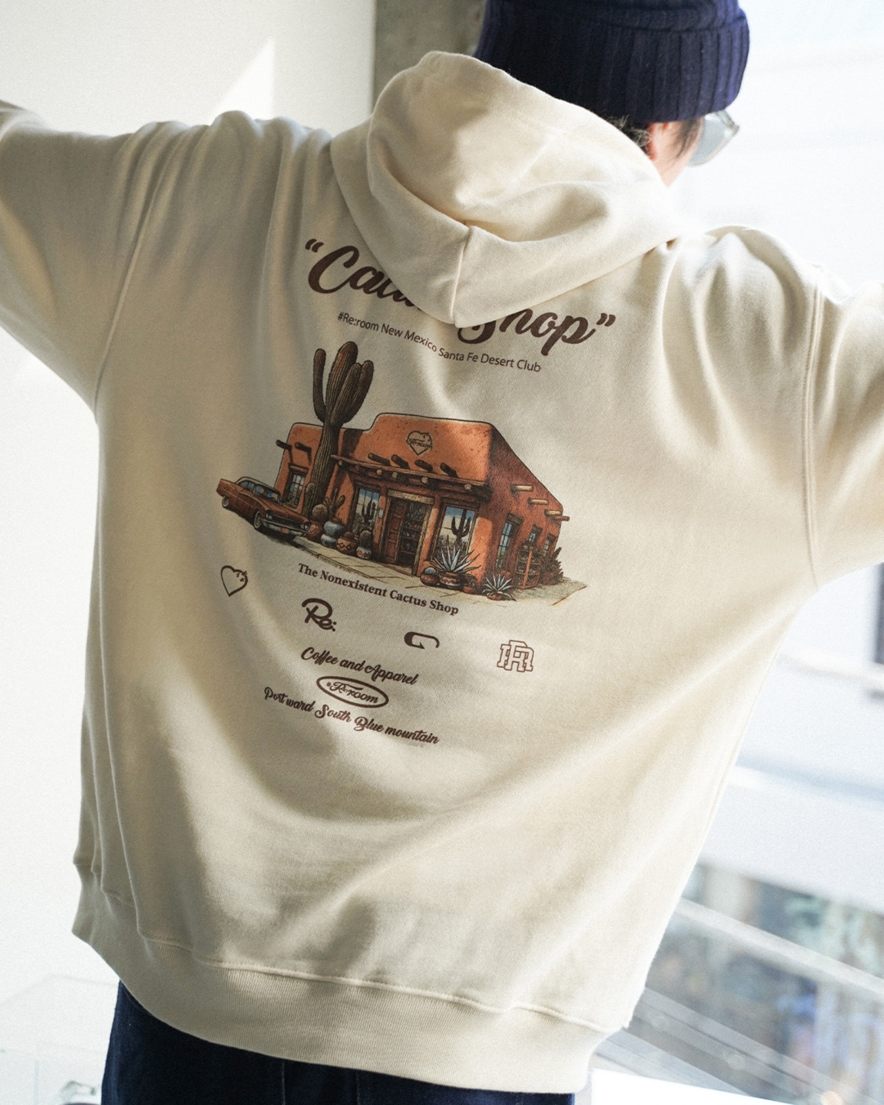 【#Re:room】CACTUS SHOP BACK PRINT SWEAT PARKA［REC868］