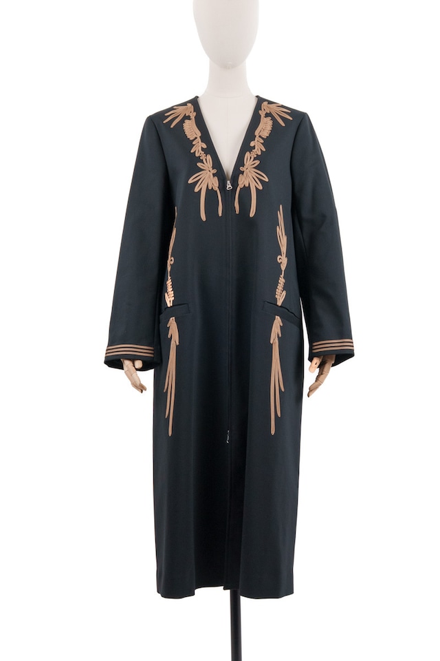 CORD EMB. COAT / BLK