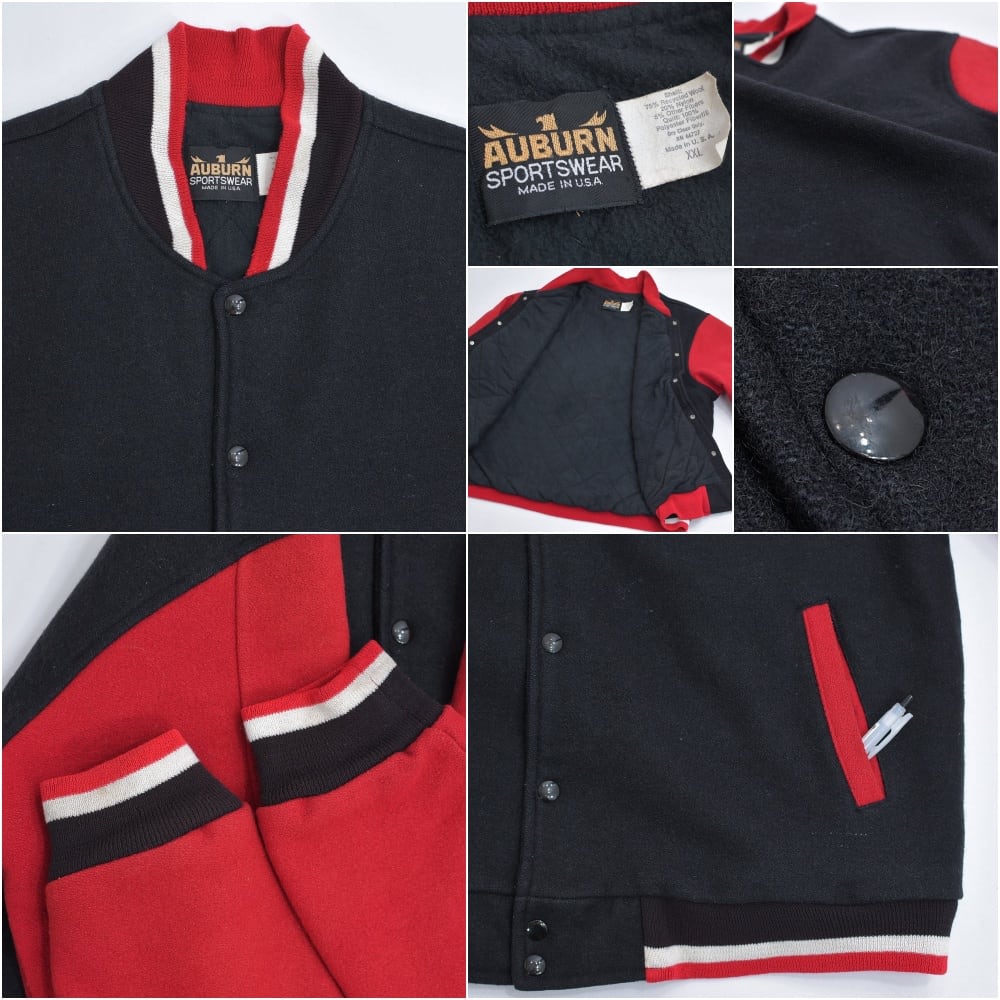 90s アメリカ製 AURBAN SPORTS WEAR 刺繍デザイン アワードジャケット