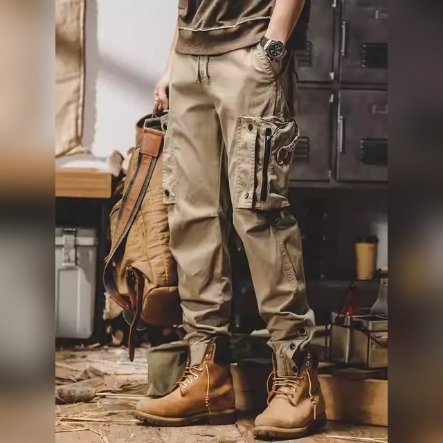 カーゴ ジョガー パンツ ジップポケット付  2 カラー H00022