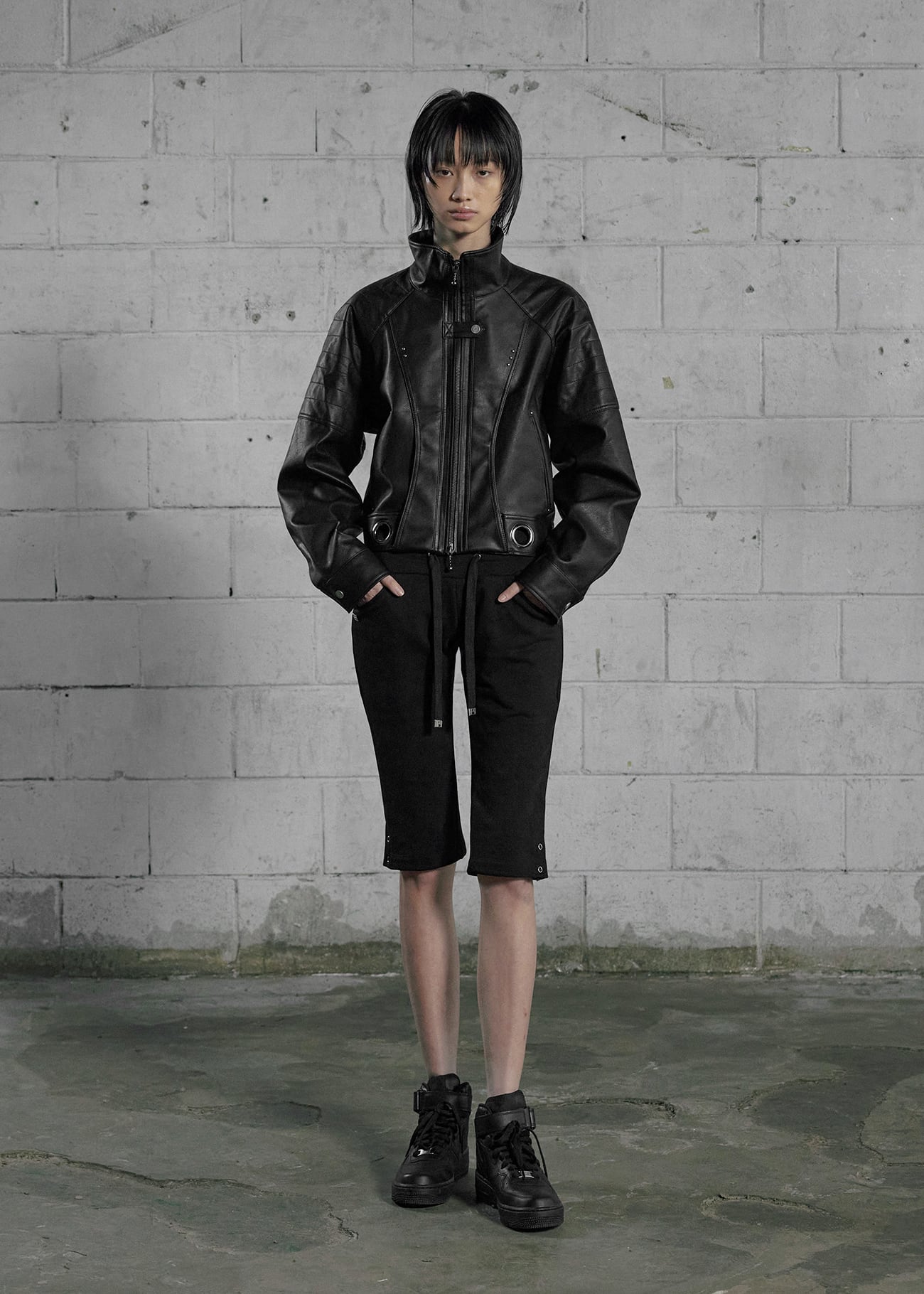 BOHEMIAN SEOUL] MOTORCYCLE LEATHER JACKET, BLACK 正規品 韓国