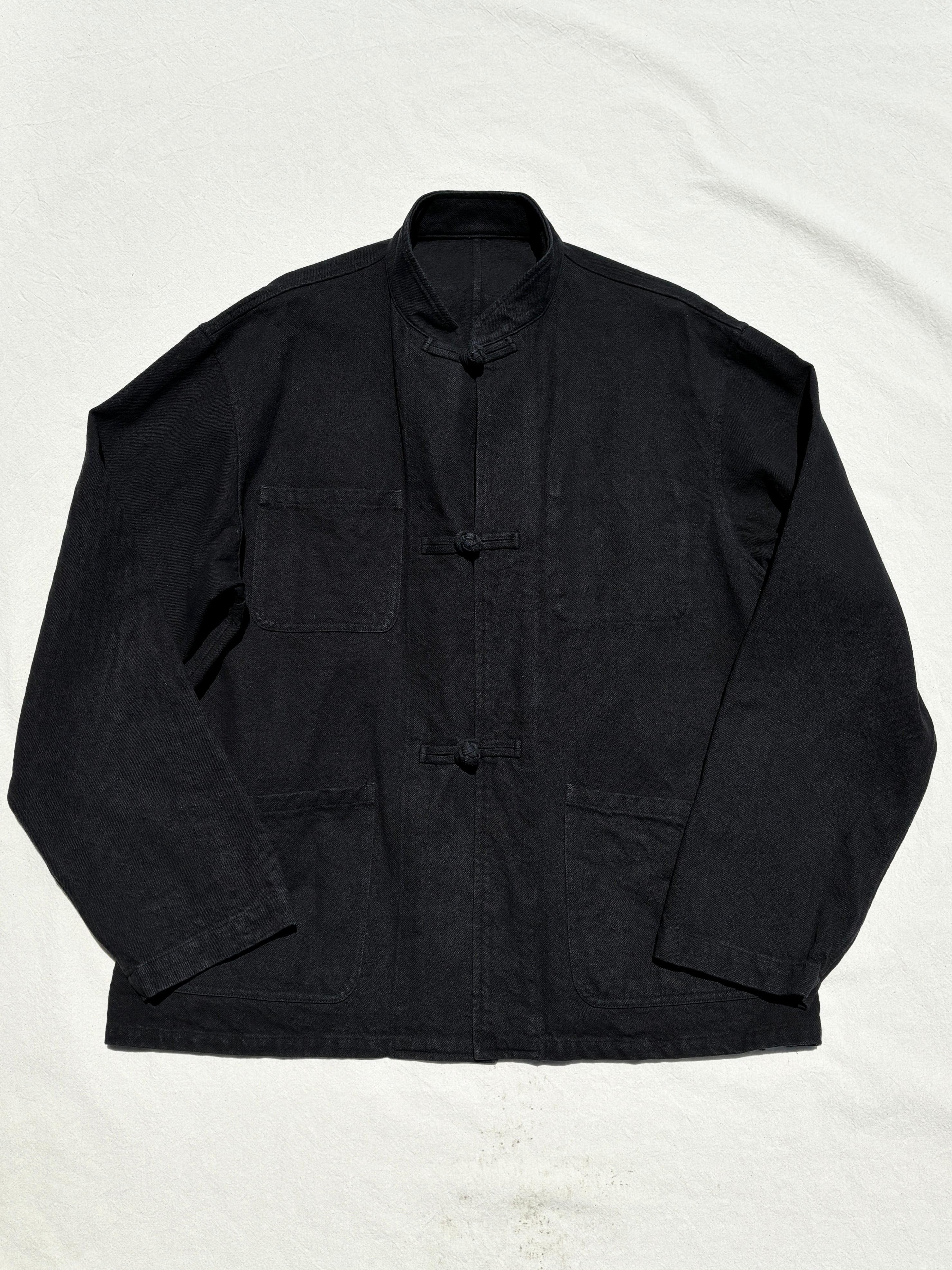 awasa / コットンリネンギャバジン チャイナジャケット (BLACK) | THE