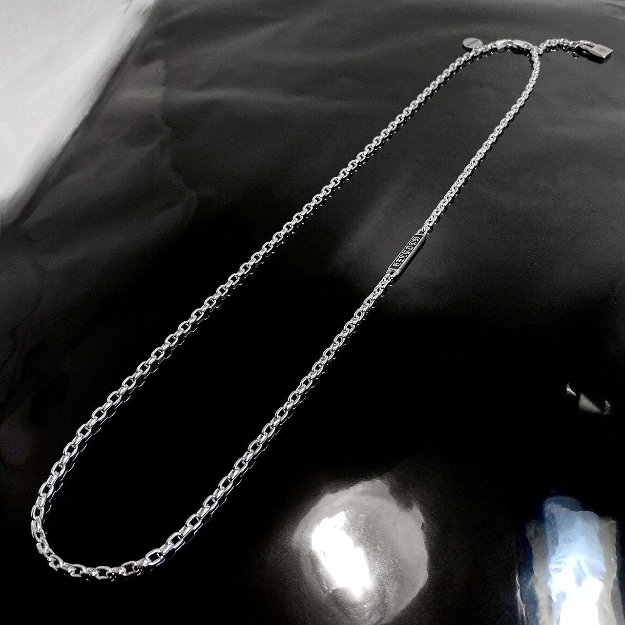 CHAIN NECKLACE #2 with GODSIZE® I.D. TAG 55 / ゴッドサイズ® #2 I.D.タグネックレスチェーン55