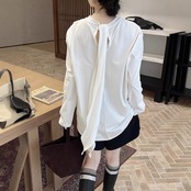 スカーフ風リボン付き長袖Tシャツ_137990