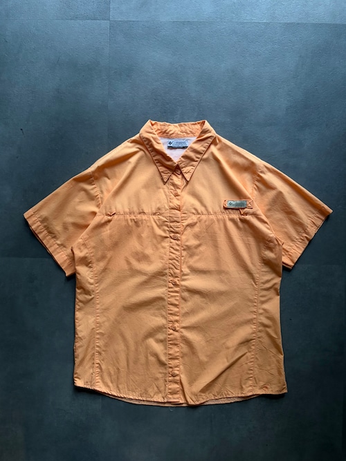 Columbia PFG フィッシングシャツ コロンビア 半袖 ボタンダウン 2XL オレンジ