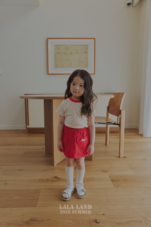 《予約》送料無料【lalaland】Heart Mini Skirt