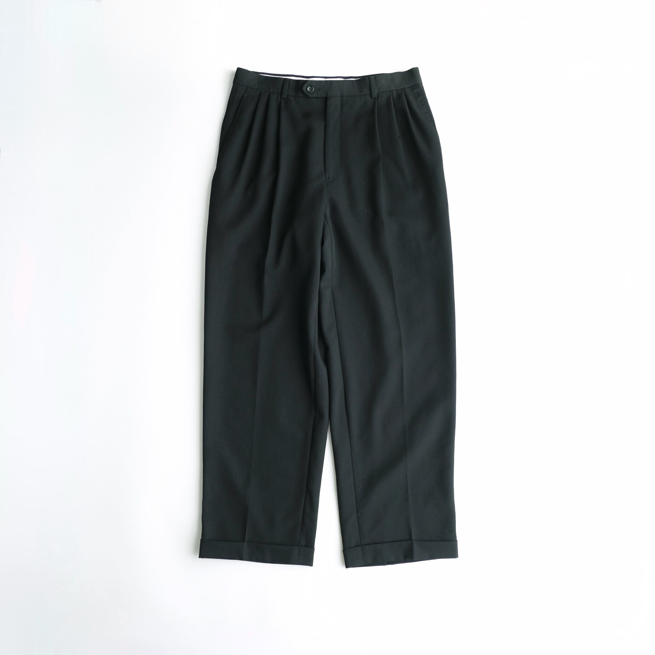 PRONTO UOMO ツータックスラックス 黒 34 90s ITALY製 PRONTO-UOMO 黒