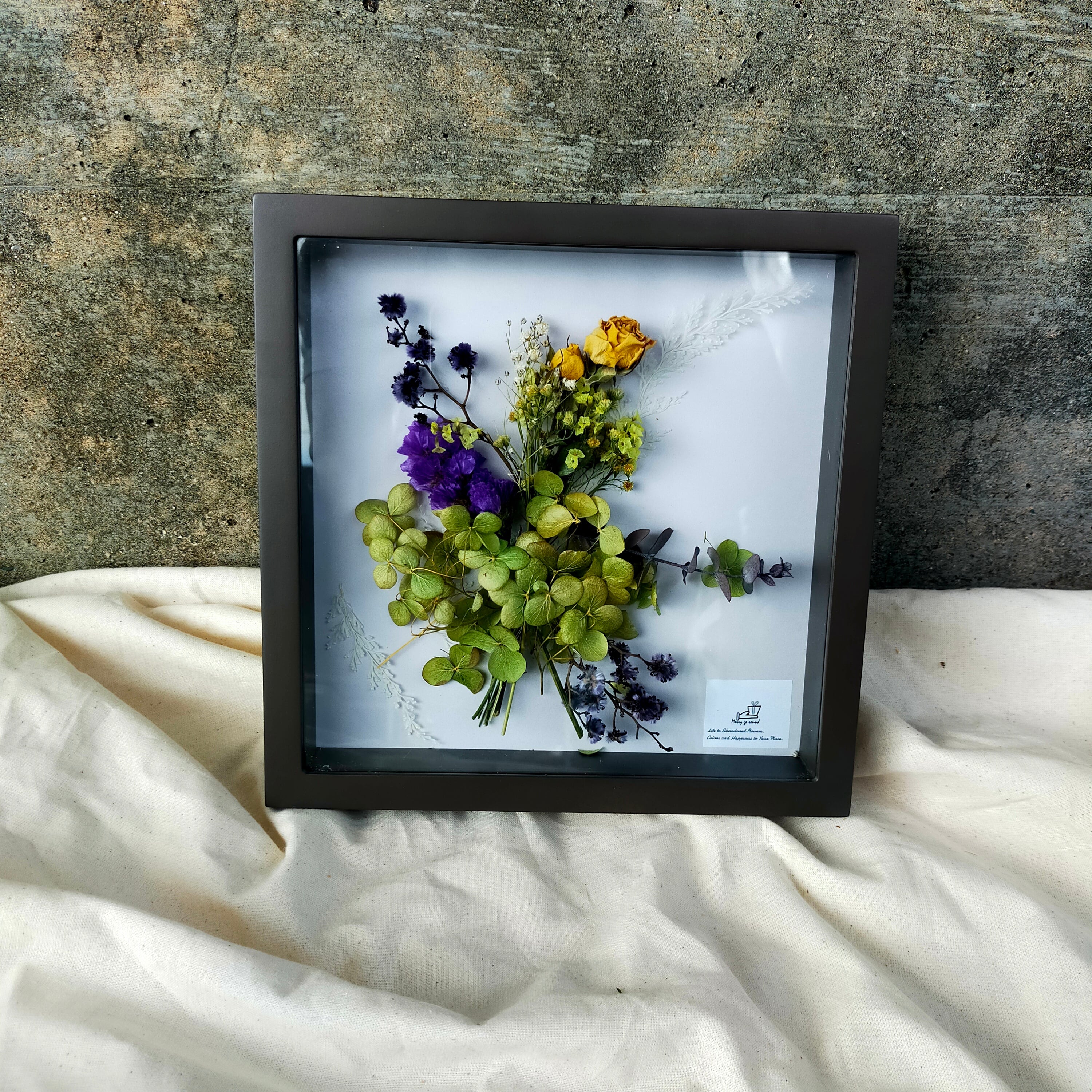 ブーケアートフレームSS【Dried flowers Bouquet art frame SS】