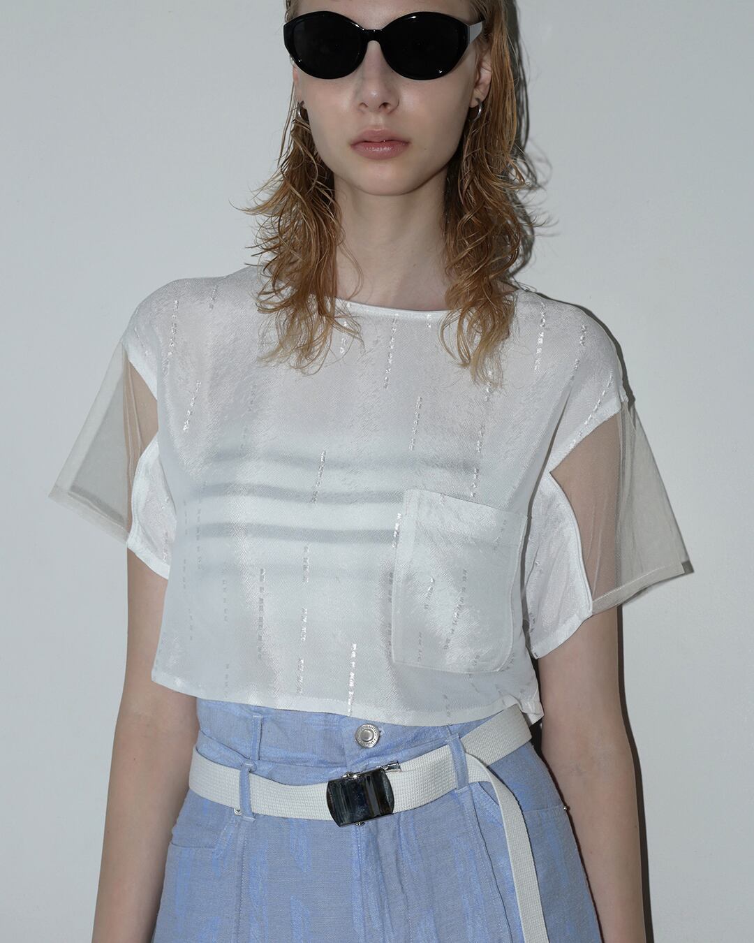 Morse Jacquard Back-Cutting Top