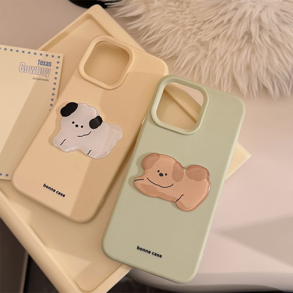 iPhone17~11まで対応】子犬たちに一目惚れ！ぷっくりステッカー 5種類