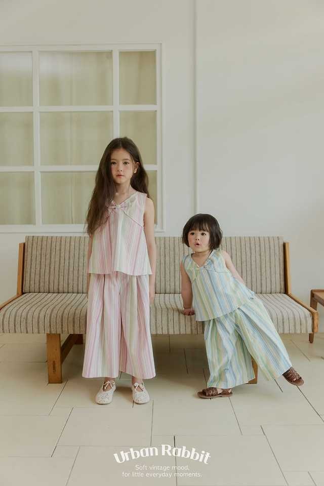 【取寄】urban rabbit｜lollipop ribbon sleeveless blouse｜ロリポップリボンノースリーブブラウス｜XS-JM｜kids&jr｜26 summer 2nd