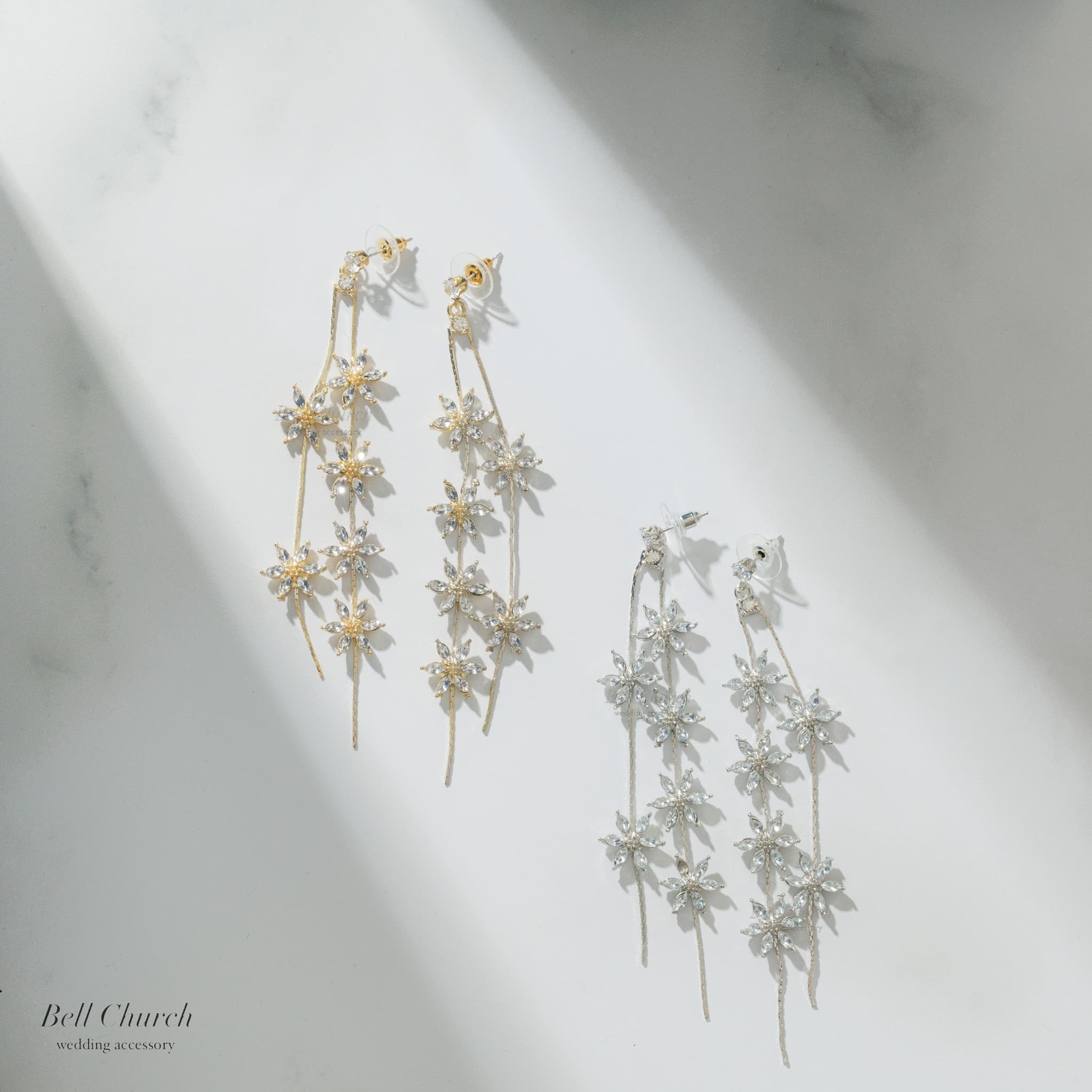 ピアス イヤリング | キュービックジルコニア | フラワーモチーフ