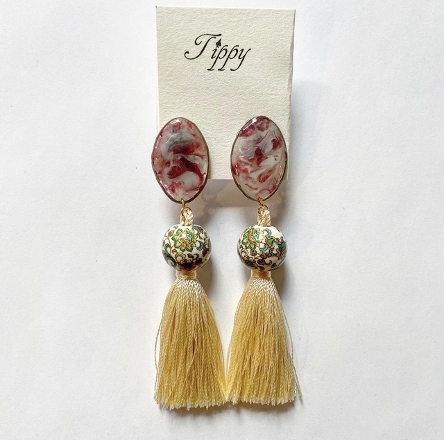 marble tassel pierce / earring