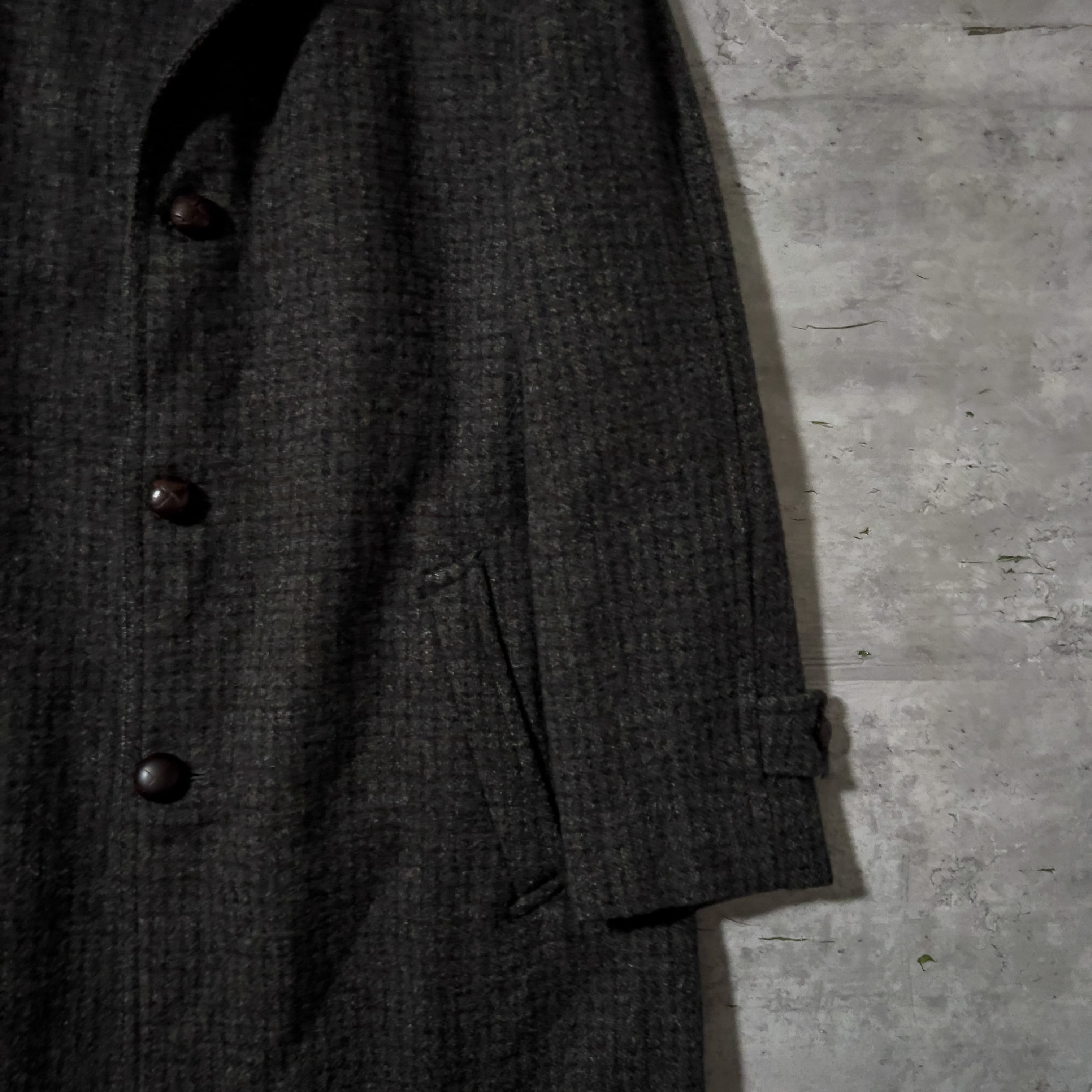 neighborhood x harris tweed wコートlumbe - ピーコート