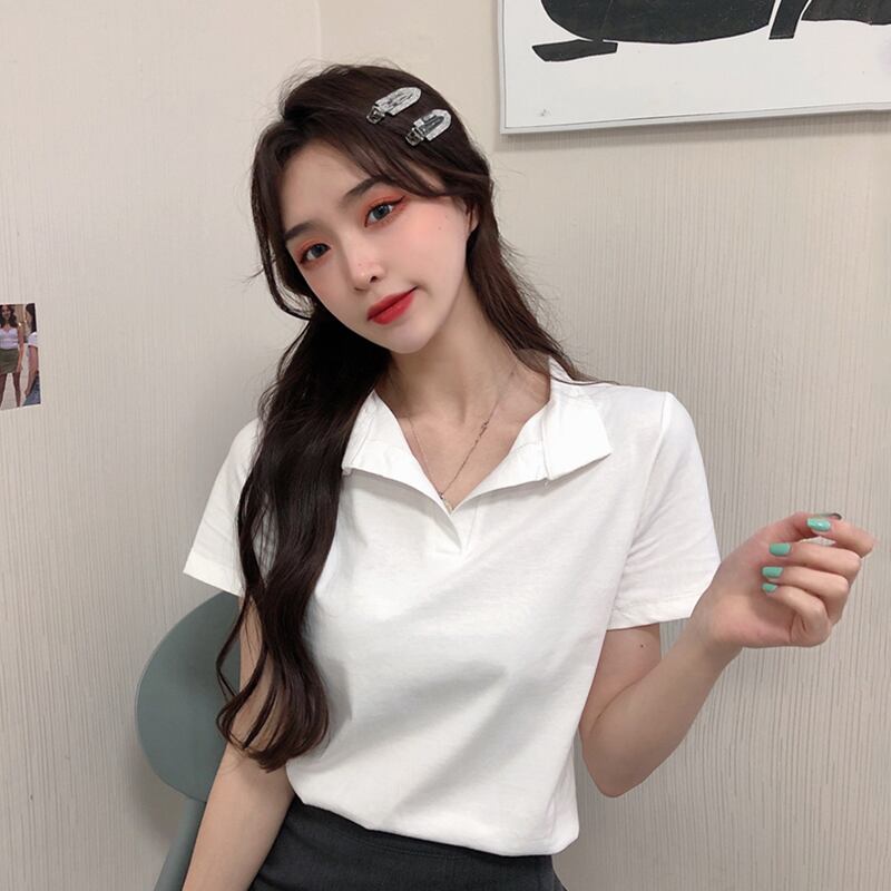 ホワイトカラーTシャツ サマースタイル 夏物 スーパーモール50177436305