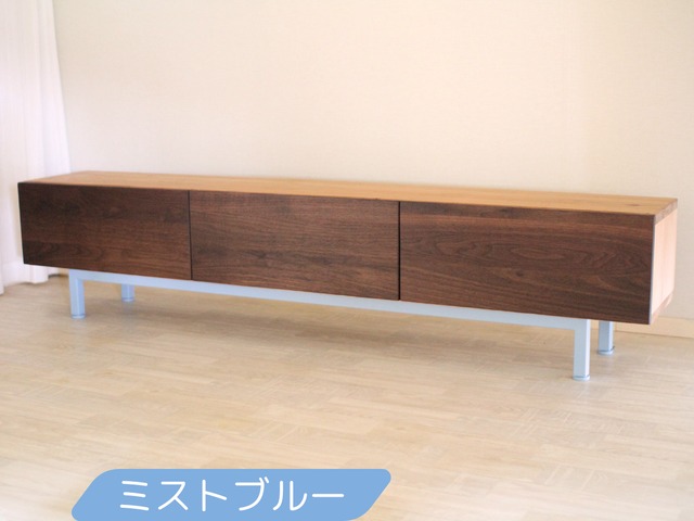 無垢材×スチール脚 テレビボード｜収納付き［幅180cm］