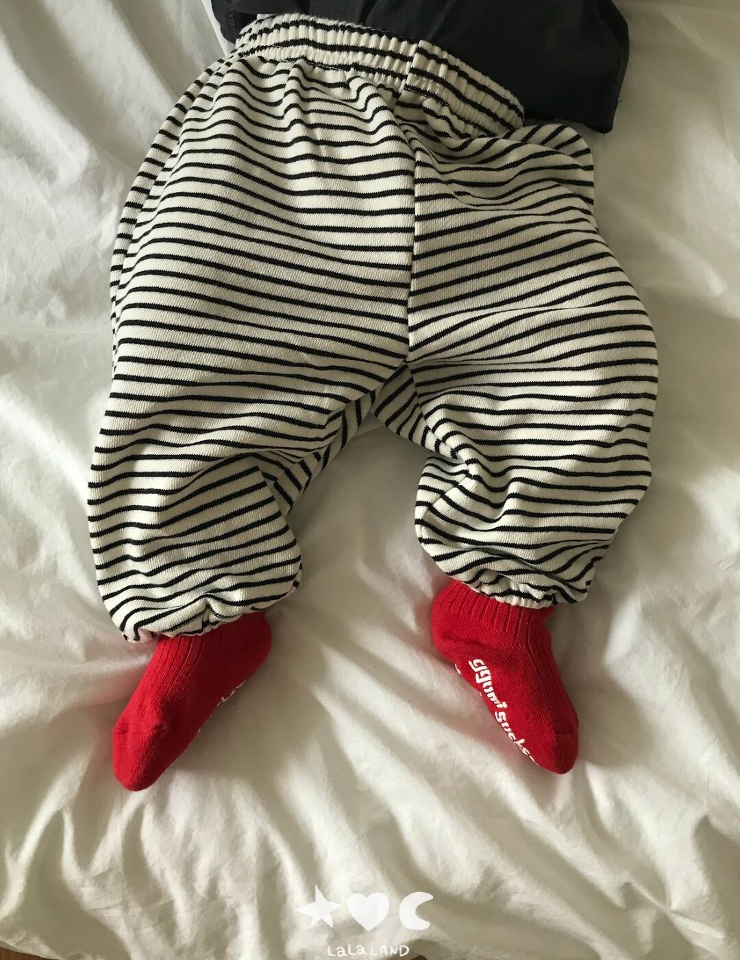 送料無料【予約】/  babyストライプチュリーパンツ /lalaland