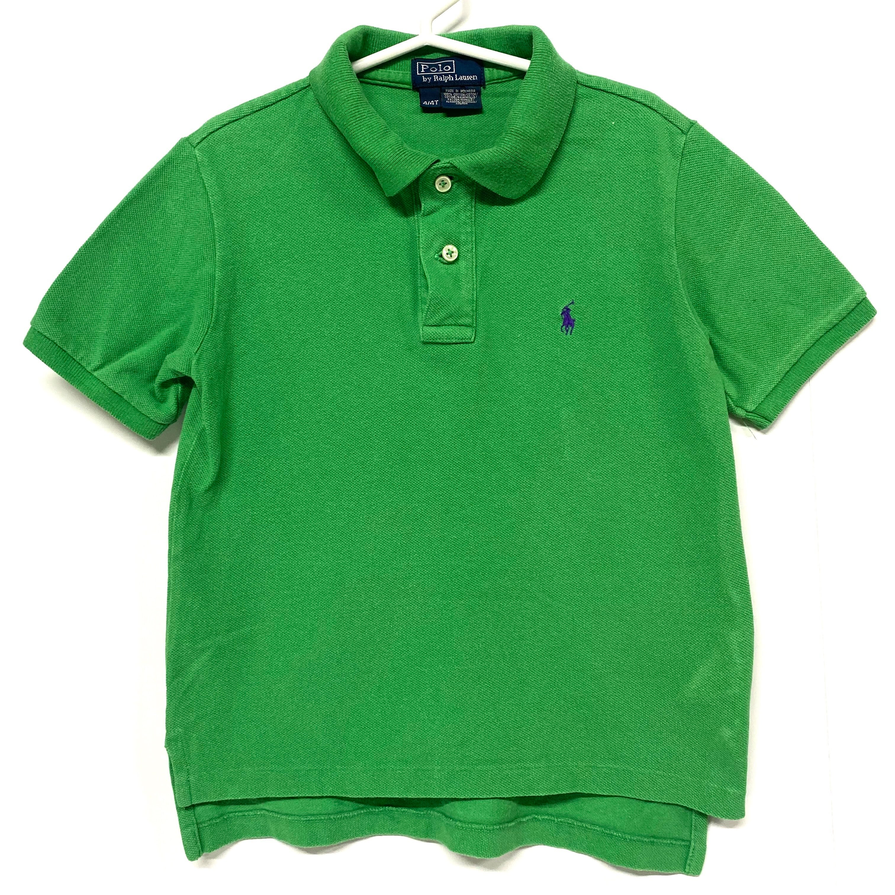 キッズ】 Polo Ralph Lauren ポロラルフローレン 無地 ポロシャツ M 4 