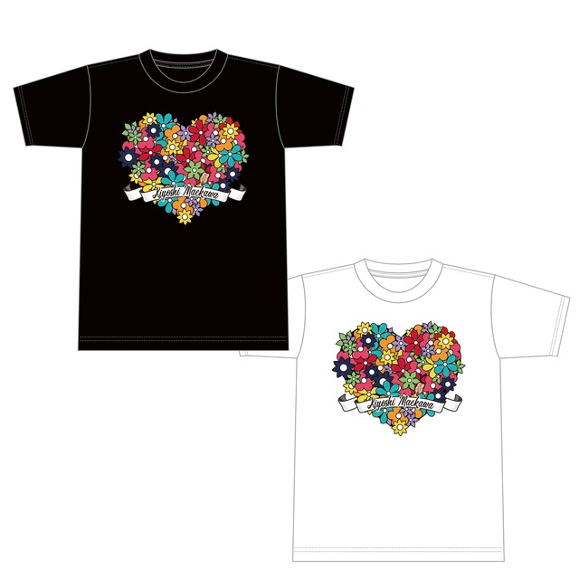 マエキヨラブフラワーTシャツ(ブラックL/XLサイズ・ホワイトSOLD OUT)