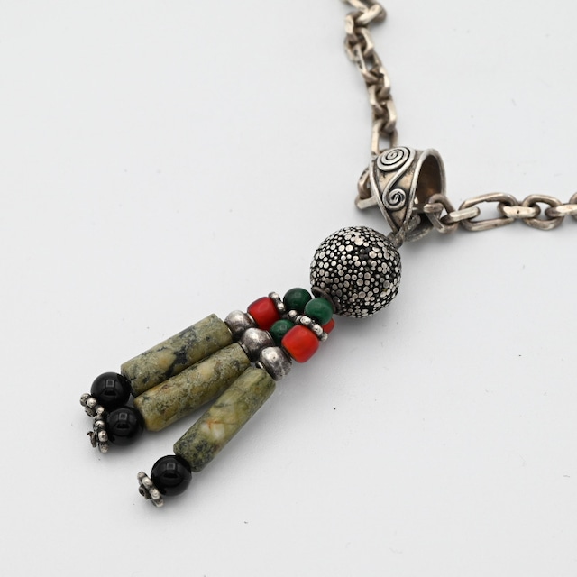 Multi Color Cylinder Design Necklace / USA