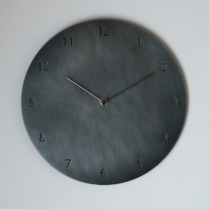 【受注製作】壁掛け時計 ＜タイプ2-300＞ 数字入り / 鉄　minimal wall clock <type2-300 number> / iron