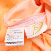 社交ダンス 衣装 ワンピース ドレス セキネ SEKINE 日本製 ピンク系 イエロー系 オレンジ系 オレンジ ピンク 黄色 グラデーション レース リボン 軽い 薄い ふんわり 揺れる ロング丈 ダンス衣装 競技用 発表会 きれいめ 上品 華やか かわいい カラフル フェミニン