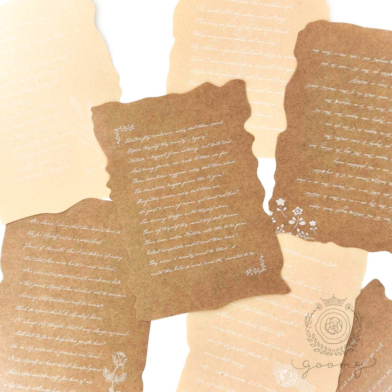 クラフト紙 英字デザインペーパー<P418>