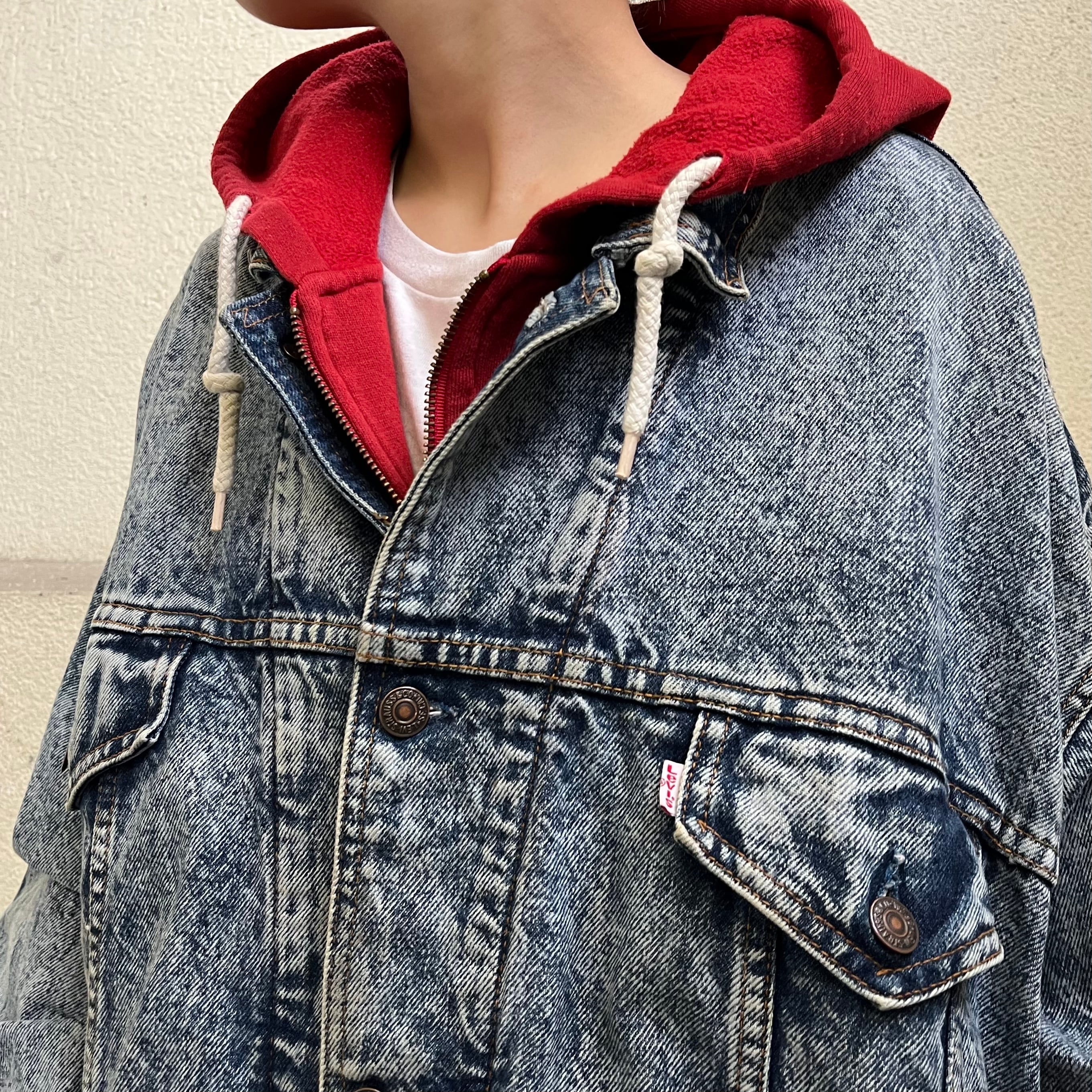 size:L【 Levi's 】リーバイス デニムジャケット フード デニム ブルー