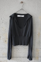 Compact Stretch Sailor-Collar Cut-and-Sew Top
