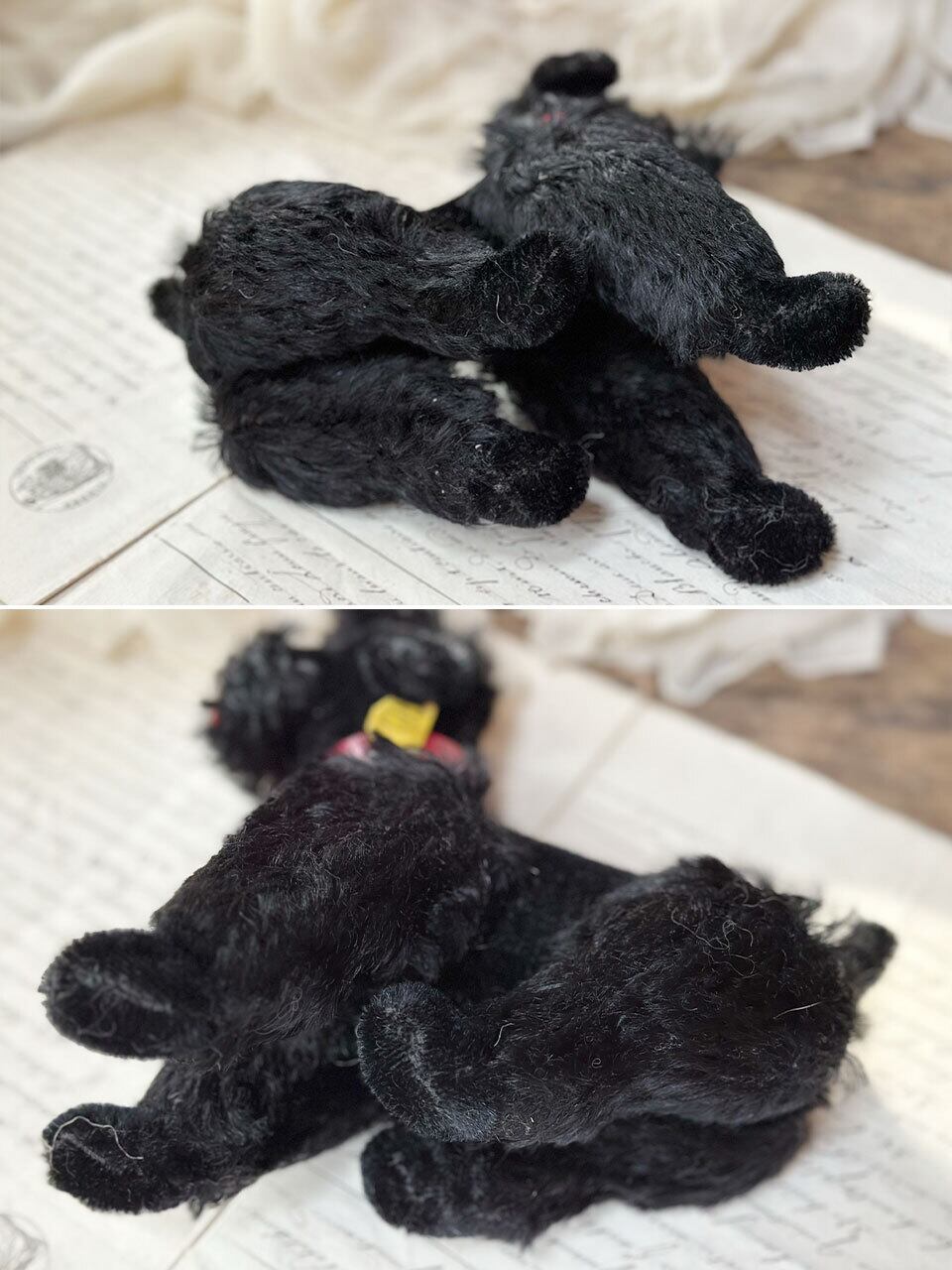 犬のぬいぐるみ Steiffシュタイフ 黒プードル中 | Brocante de 犬のぬいぐるみ Steiffシュタイフ 黒プードル中 | Brocante de