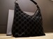 美品◆GUCCIグッチ GG キャンバスxレザー ワンショルダー バッグ黒◆