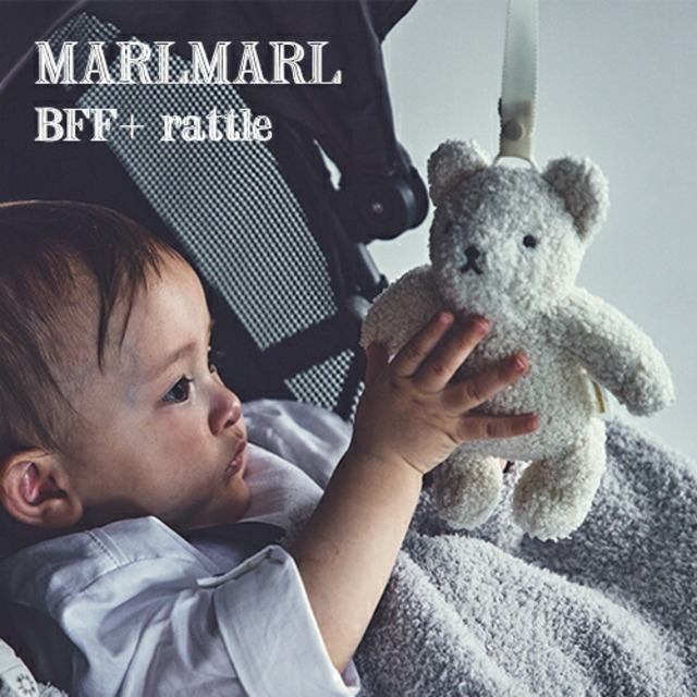 【全4種】MARLMARL マールマール：BFF+ rattle（ラトル）［ラッピング.メッセージ無料］ラトル／ガラガラ／ぬいぐるみ／おもちゃ／玩具／音響玩具／音が鳴るおもちゃ／ストラップ／出産祝い／誕生日祝い／ベビー／キッズ／ギフト／プレゼント／送料無料