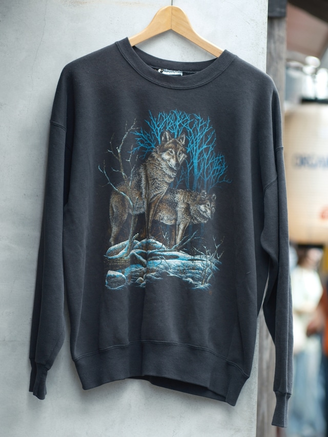 1990s WOLF PRINT SWEAT SHIRTS : 2
