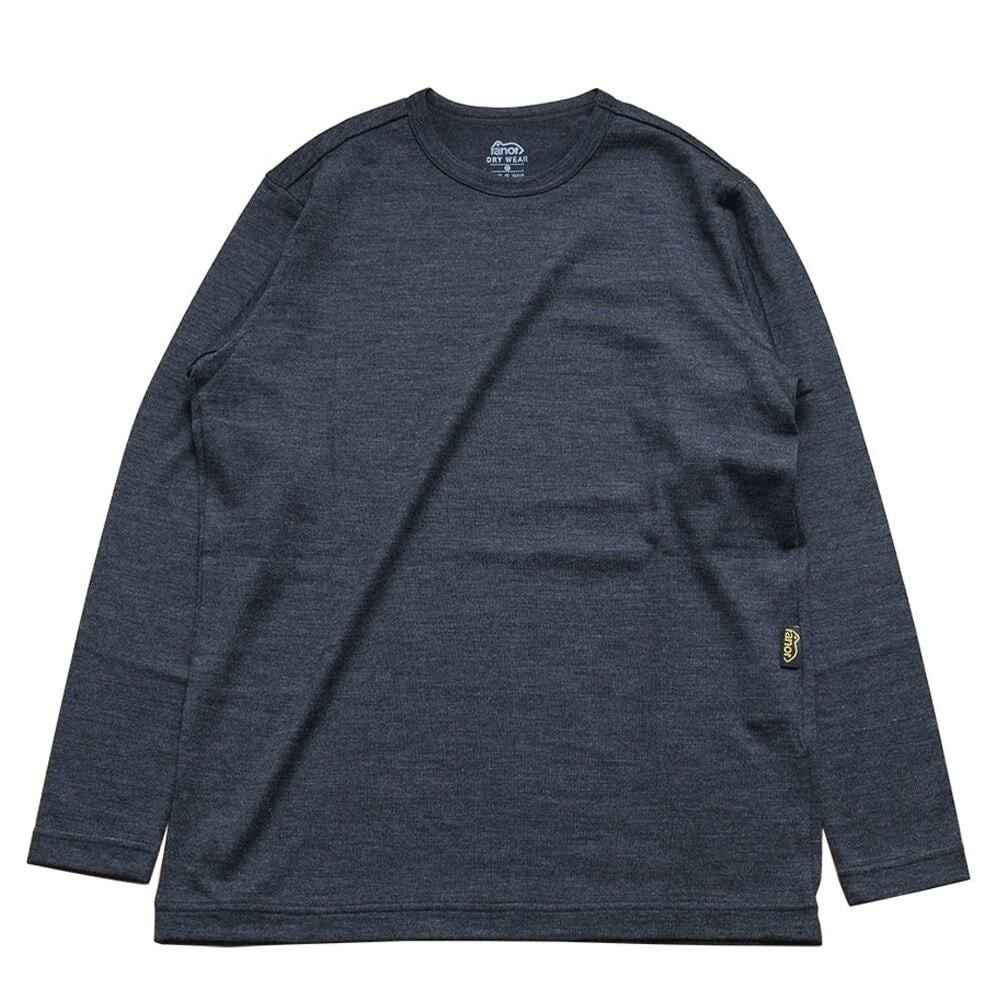ranor(ラナー) MERINO LONG T-SHIRT CHARCOAL