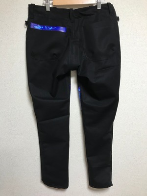 UNFINISHEDペイントパンツブルー